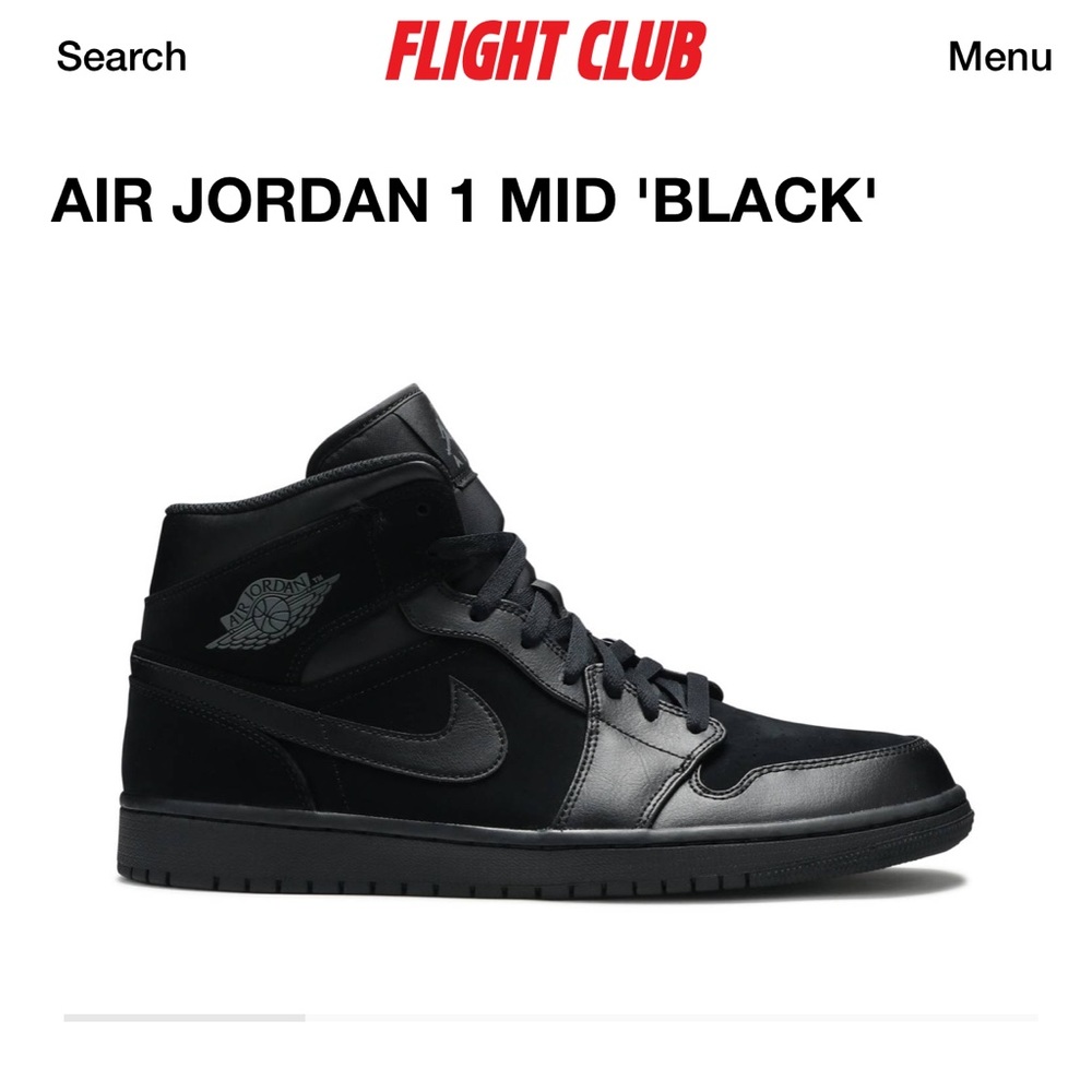 NIKE Air Jordan Mid 1 in Black